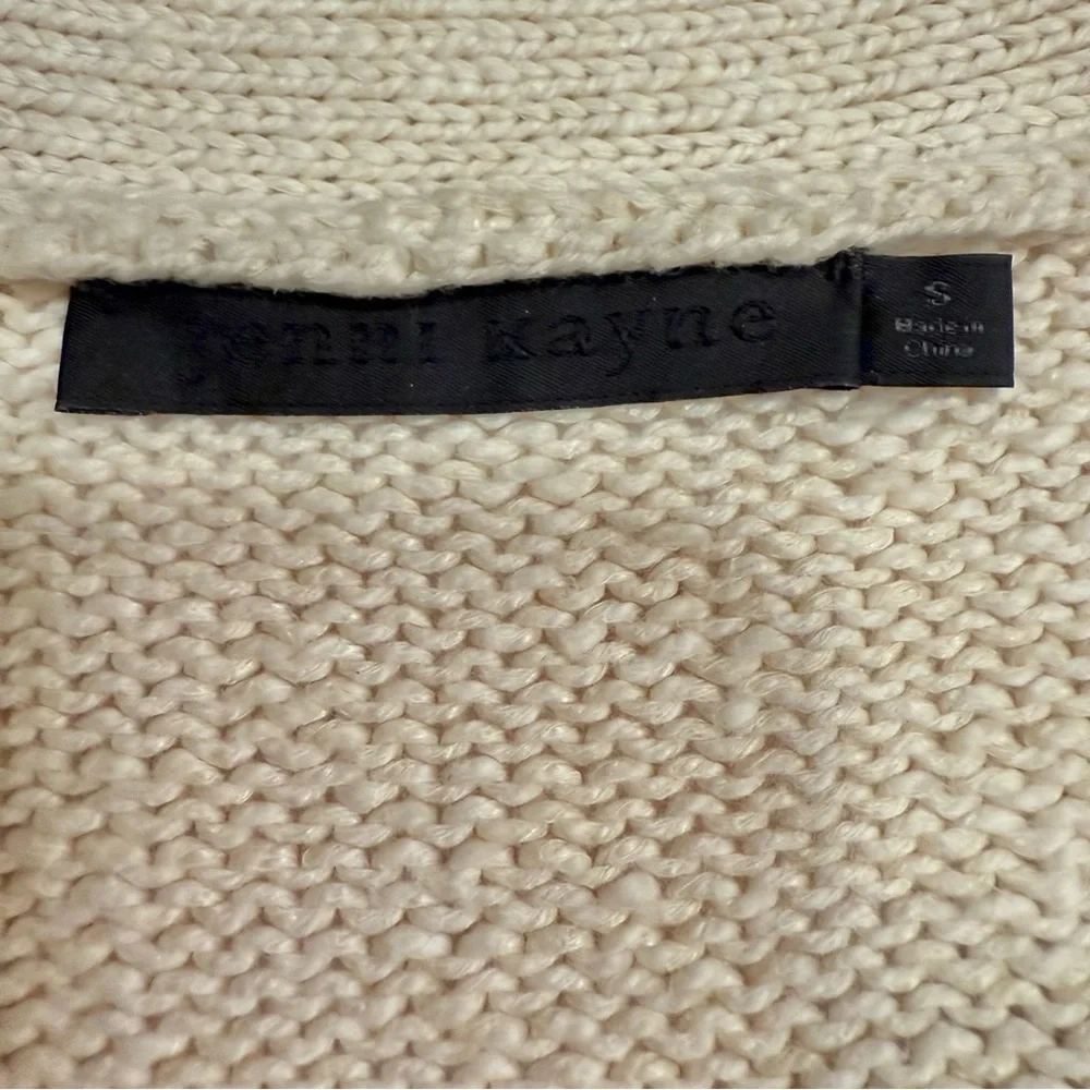 Jenni Kayne Cotton Linen Stanford Cardigan Small Cream Beige EUC - Picture 3 of 6